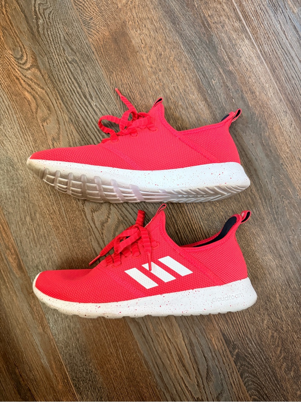 Adidas red Cloudfoam comfort sneakers